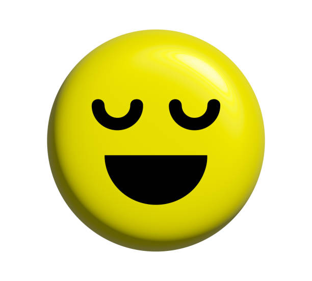 3d rendering of a yellow emoticon