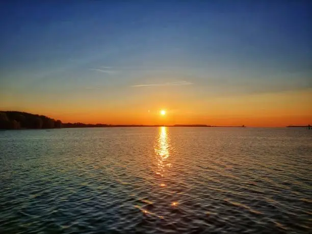 Photo of Orange sunset on the Baltic Sea