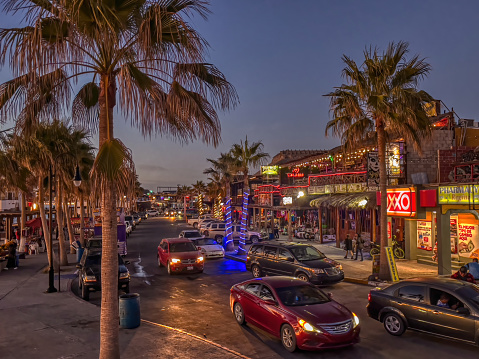 Puerto Penasco, Sonora, Mexico 1-11-23 View of the Tourist District of this Destination Town