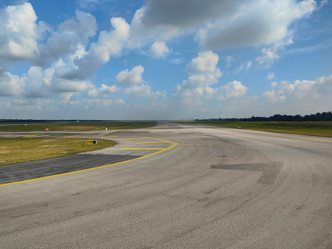 Airplane runway in Kuala Lumpur International Airport, Malaysia