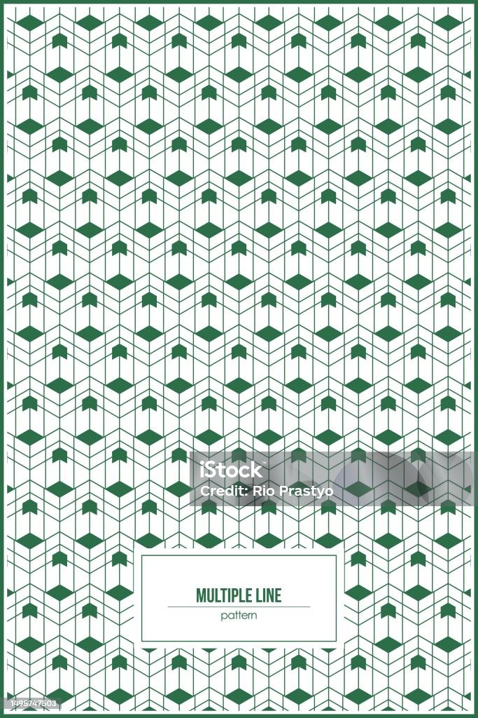 Multiple Green Line Pattern And Randomly Stack Stock Illustration ...