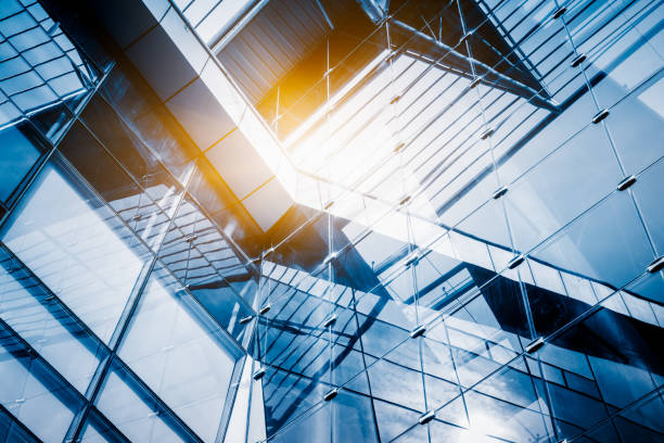 istock Urban abstract - windowed corner of office building 1495749305