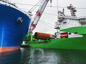 Docked Heavy Lift Vessels