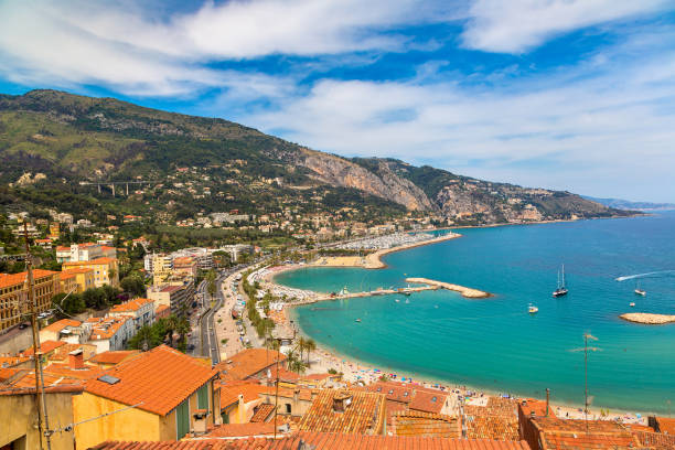 istock Panoramic view of Menton, France 1495768094