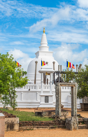 Thuparama Dagaba iconic landscape photograph in the sacred city of Anuradhapura,