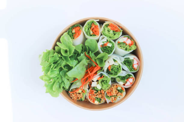istock vegetable rolls or noodle rolls or rice noodle rolls or Vietnamese rolls 1495769351