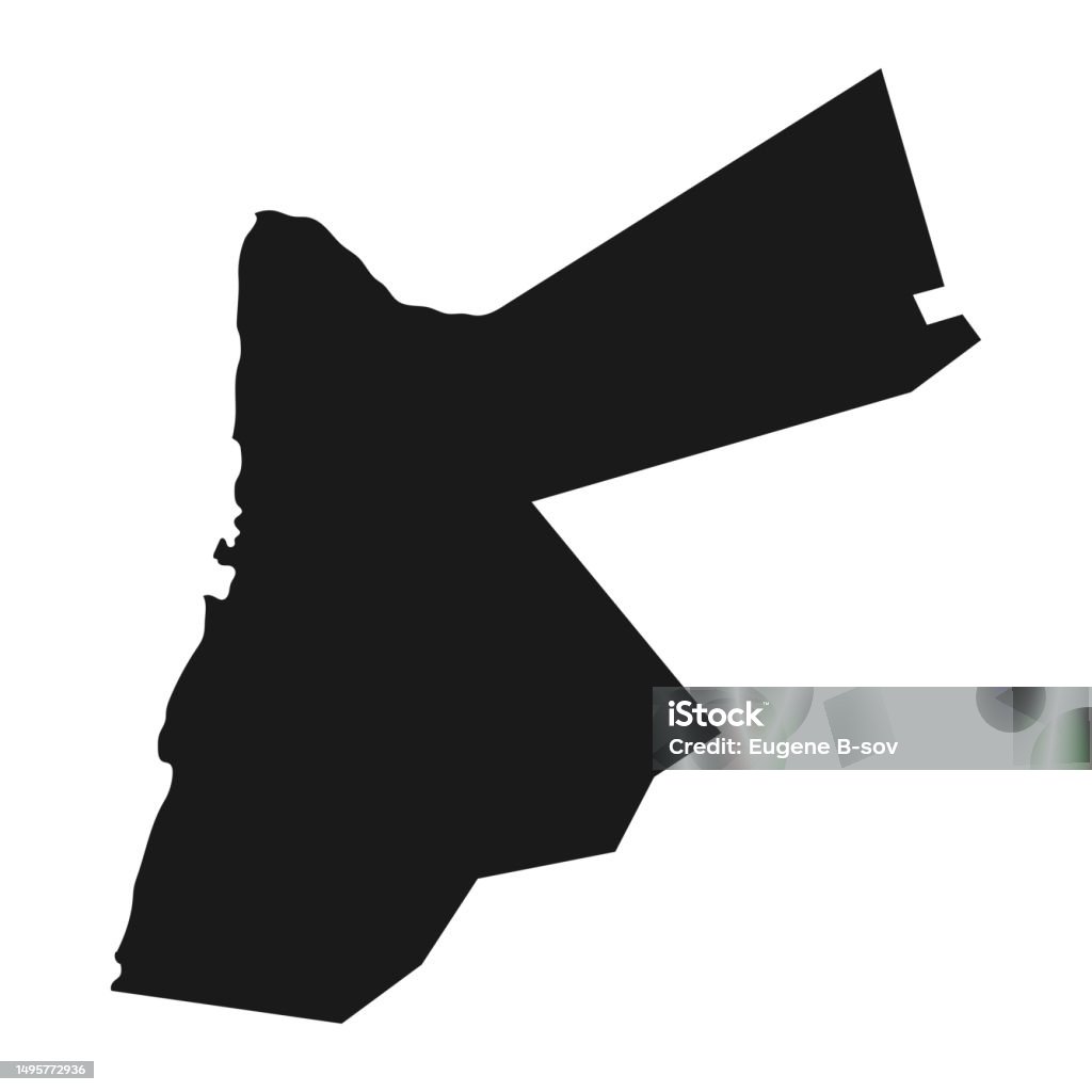 Jordan. Map Frame Highly Detailed Jordan Map With Borders Isolated On Background Stock ...