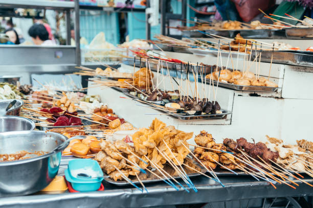 istock different kind of food is displayed at market stall 1495774547
