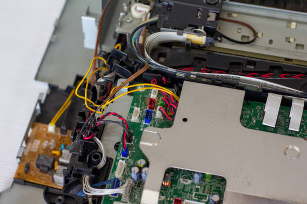 istock Spare parts for the mainboard inside the Brother brand printer 1495776081