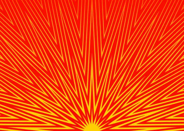 Vector illustration of Sun with sunbeams abstract background