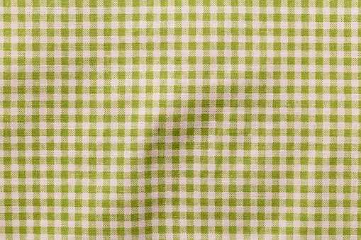 Close-up plaid fabric pattern texture and textile background.