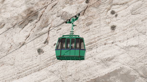 istock Sky transport. Green Cable Car. Transport design 1495796844