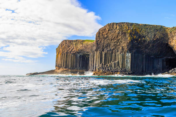 Fingal's cave at staffa island Fingal's cave at staffa island bedrock stock pictures, royalty-free photos & images