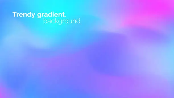 Vector illustration of Abstract blurred gradient fluid vector background design wallpaper template with dynamic color, waves, and geometric shape