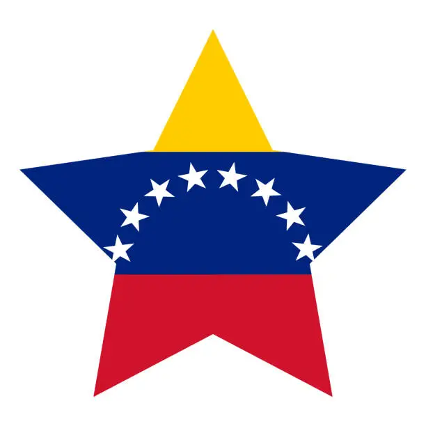 Vector illustration of Flag of Venezuela. Venezuela flag in design shape.
