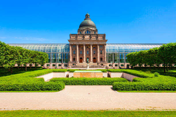 Bavarian State Chancellery or Bayerische Staatskanzlei, Munich Bavarian State Chancellery or Bayerische Staatskanzlei building in the centre of Munich city in Germany bavarian state parliament stock pictures, royalty-free photos & images