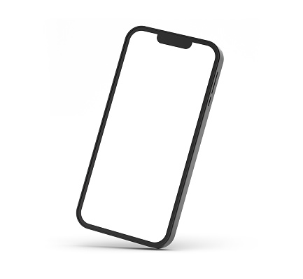 New Blank Smartphone Template on White background