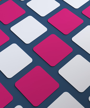 Square coasters mockup for branding and corporate identity