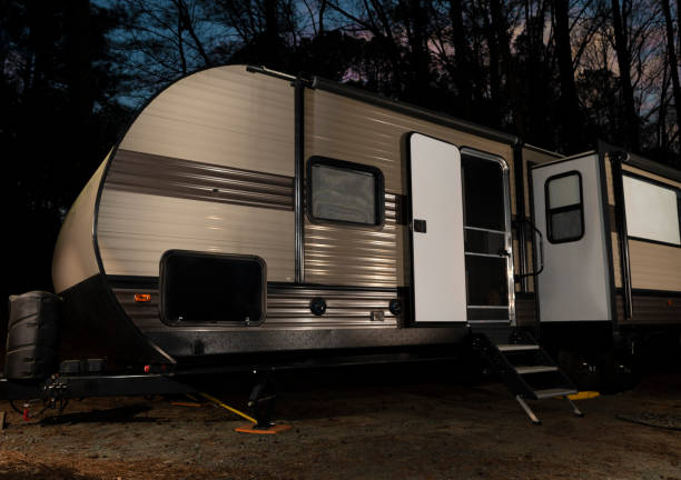 istock Camper trailer with no one home 1495834342