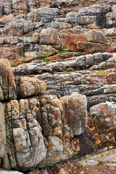 istock closeup of beautiful rock cliffs with green trees and grass. Backgrounds 1495836682