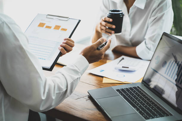 istock Investment planing and strategy concept, Financial data analysis graph business analytics and intelligenceÂ of finance performance. 1495841676