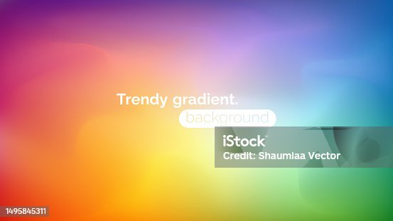 istock Abstract blurred gradient fluid vector background design wallpaper template with dynamic color, waves, and geometric shape 1495845311
