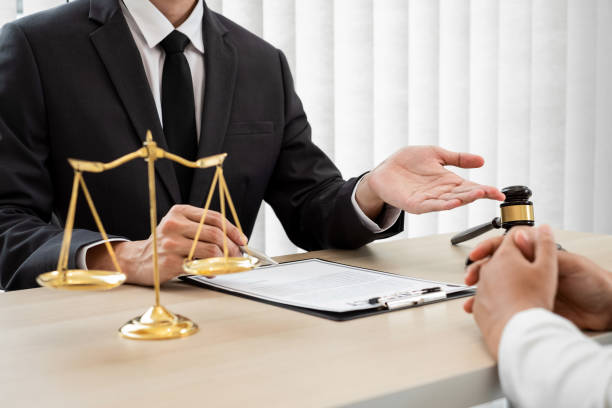 istock Lawyer are advising with client about legal litigation. 1495846486