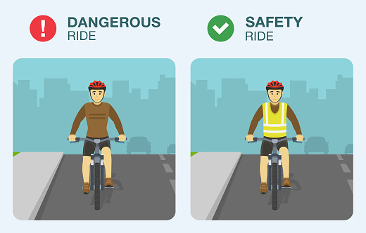 Safe Bike Riding Tips Safe Bicycle Riding Tips And Rules Dangerous And Safety Bicycle Ride On ...