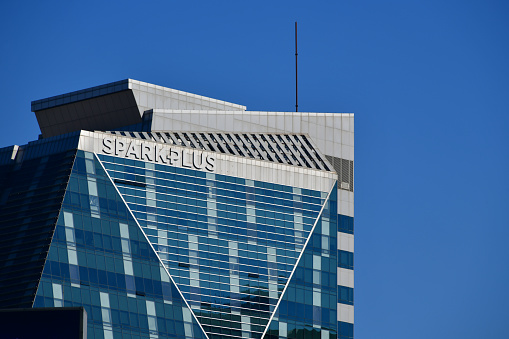 Seoul, South Korea: Sparkplus tower - provider of co-working spaces intended to help startups with modern office buildings - former CenterPlace building - Euljiro 1(il)-ga, Jung-gu.