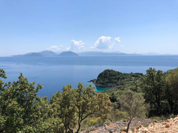 istock Panoramic view on the island of Lefkas in Greece 1495855774
