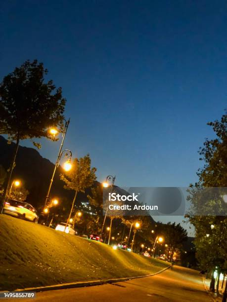 Night Lights And Clear Sky Stock Photo - Download Image Now - Astronomy, Awe, Beauty