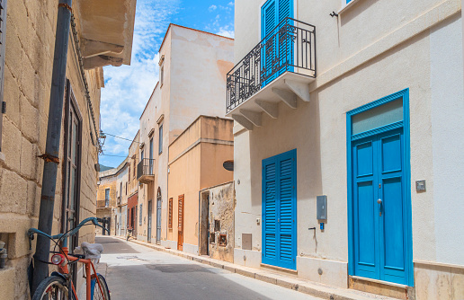 Bicycle in a village street in Southern Italy