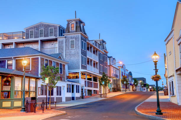 Oak Bluffs on Martha's Vineyard stock photo