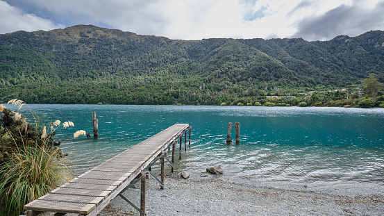 Bob's cove jetty at Lake Wakatipu along the Glenorchy Queenstown Road. The place can be reached via Bob's Cove Track.