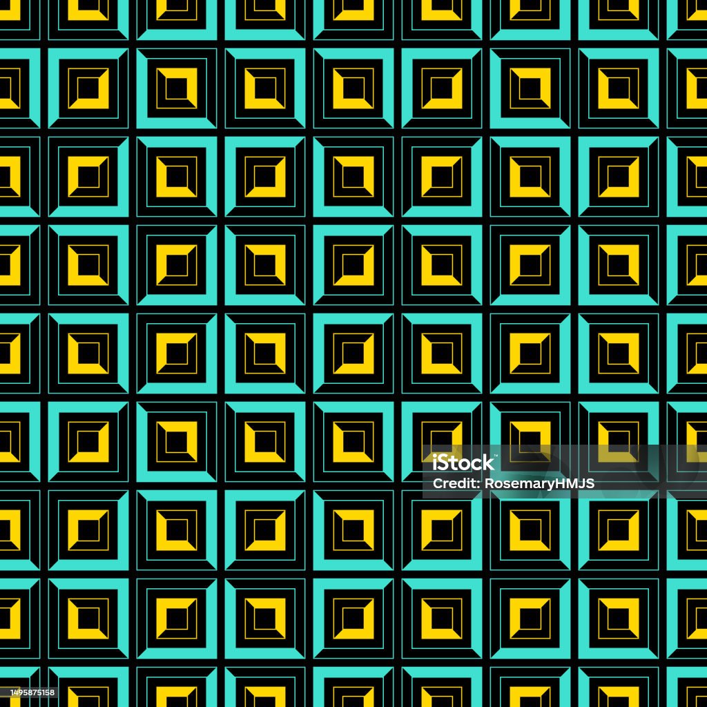 Nested Squares With Diagonal Fills Seamless Vector Pattern Stock ...