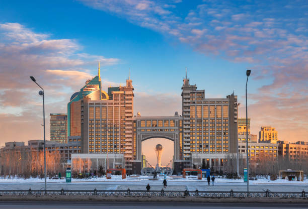 KazMunayGas headquarters Astana Kazakhstan stock photo