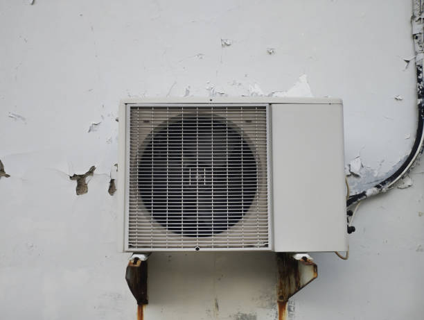 istock AC or Cooling Fan Air Conditioner on white wall background 1495880674