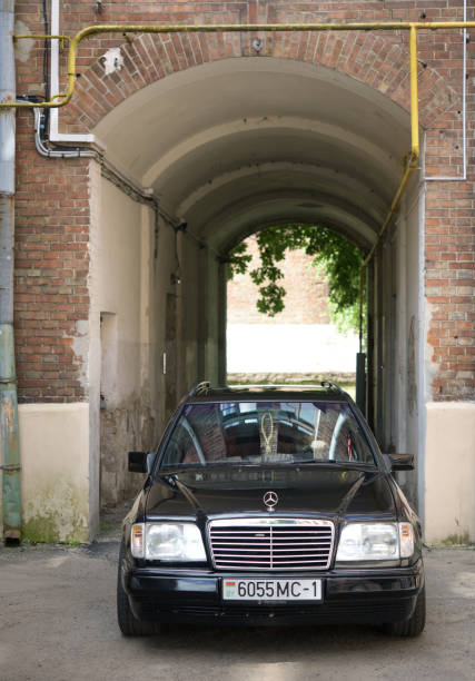 Belarus, Minsk -04.16.2023: Mercedes-Benz E-Class E220 Wagon S124 parked in the city.