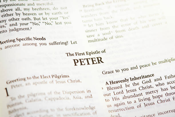 istock Bible open to the First Epistle of Peter 1495881916