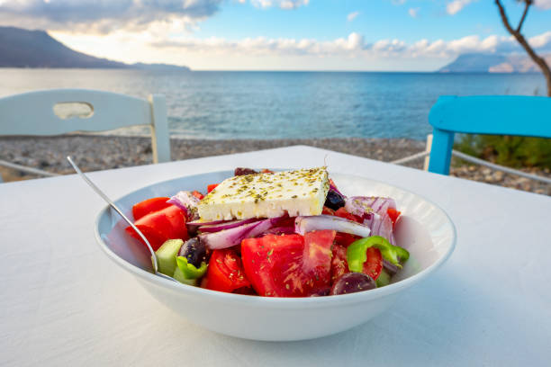 istock Greek salad. Crete, Greece 1495895602