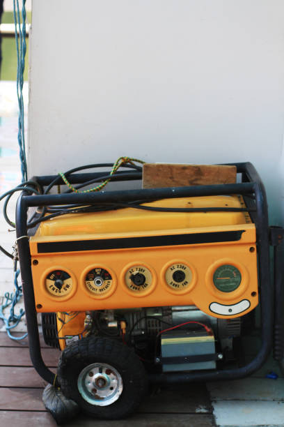 istock Yellow electric motor for transportation vehicle machines 1495908488