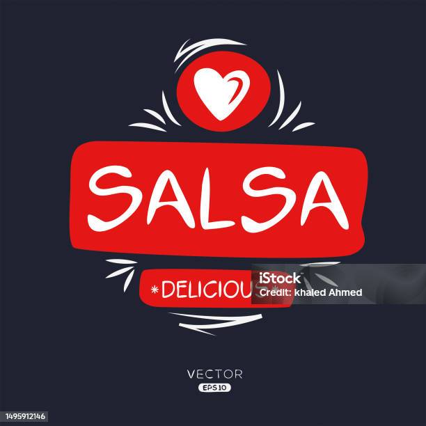 Salsa Cesar Sticker Salsa Sticker Design Stock Illustration - Download Image Now ...