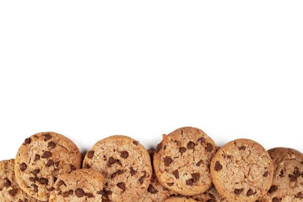 istock Chocolate chip cookies isolated on white background with copy space for your text. 1495913510