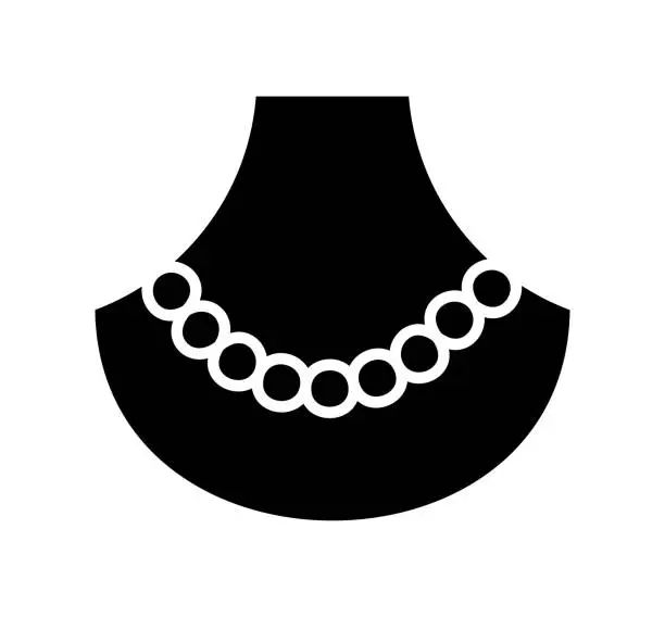 Vector illustration of Jewelry Black Filled Vector Icon