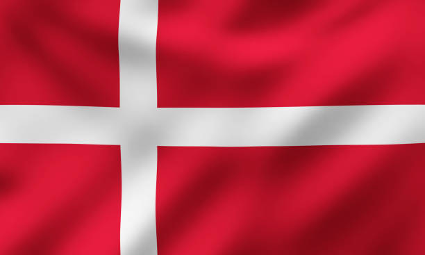 istock Waving National Flag of Denmark, Vector Illustration 1495927707
