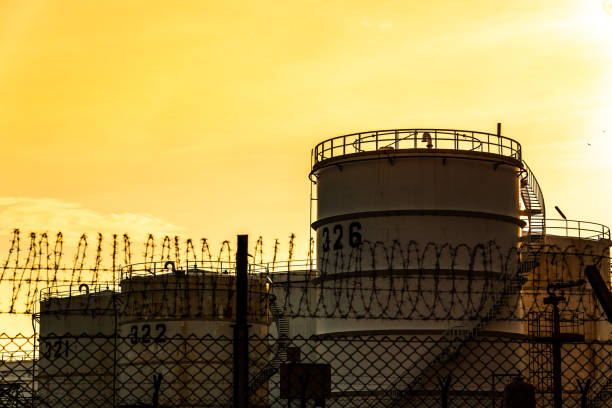 istock Petrochemical plant at sunlight 1495929793