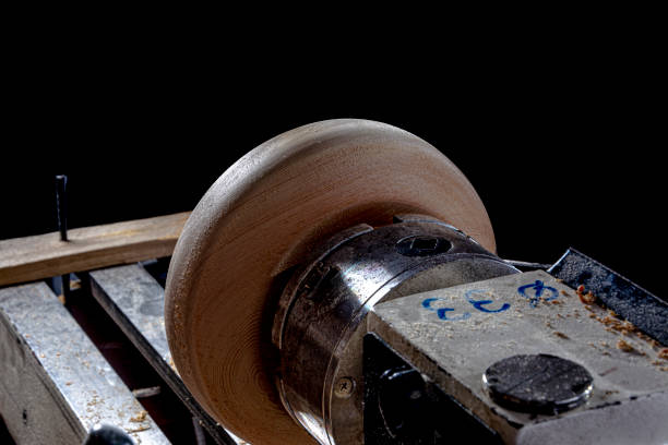 istock Making a wooden bowl on the lathe 1495934884
