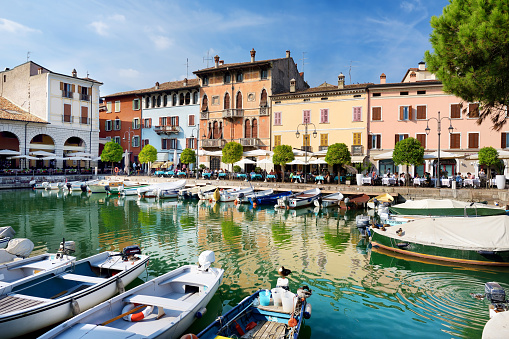 Beautiful views of Desenzano del Garda, a town and comune in the province of Brescia, in Lombardy, Italy, on the southwestern shore of Lake Garda