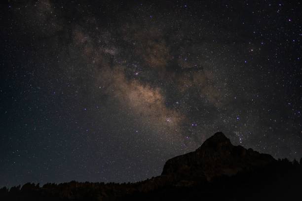 istock Our Galactic home rising over a volcanic peak 1495947151