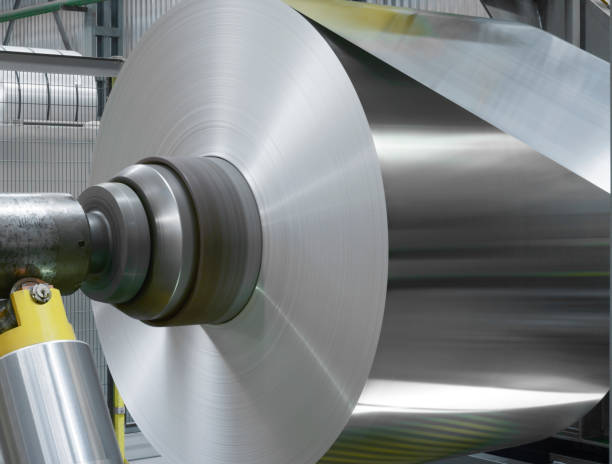 istock Large rolls of sheet aluminium 1495947986